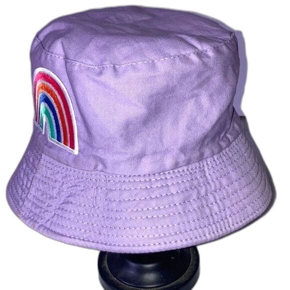 HAPPY RAINBOW Bucket Hat Reversible Light Purple Lilac Men Women Unisex Medium - Picture 4 of 11